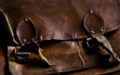 The Black Leather Satchel